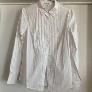 Brooks Brothers Button Down Tuxedo Blouse